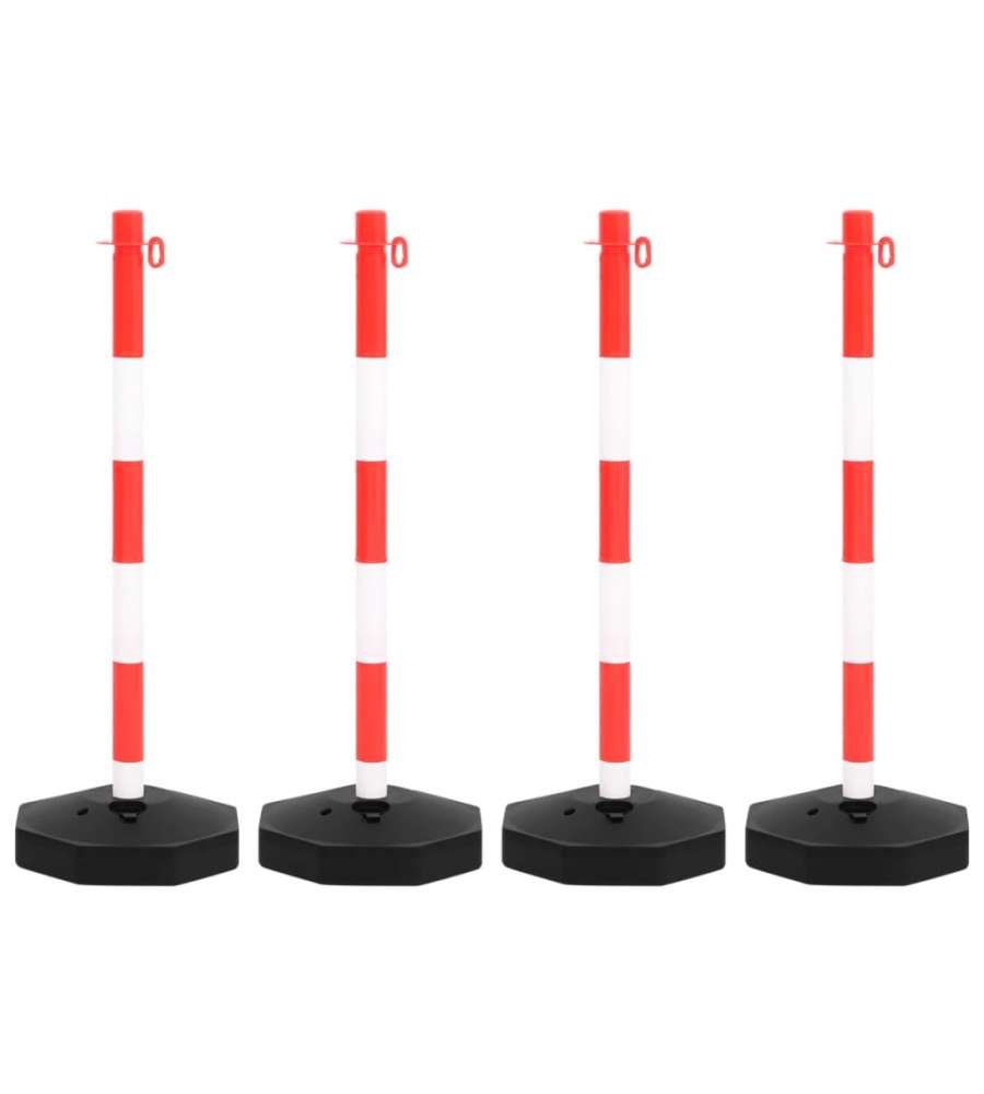Set di Pali Stradali con Catena in Plastica di 10 m
