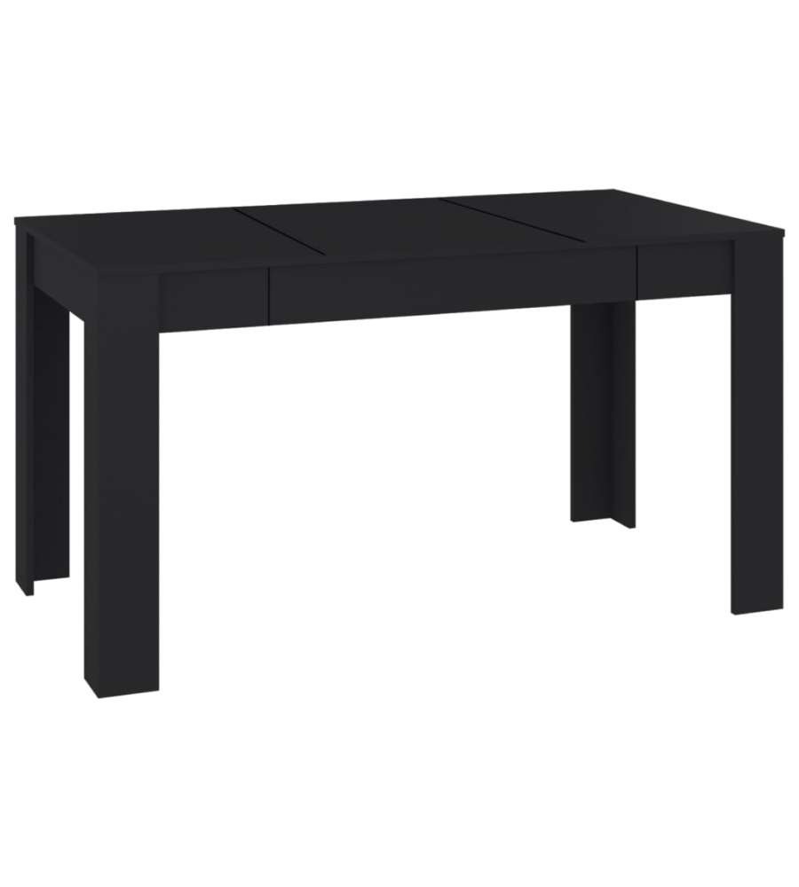 Tavolo da Pranzo Nero 140x74,5x76 cm in Truciolato