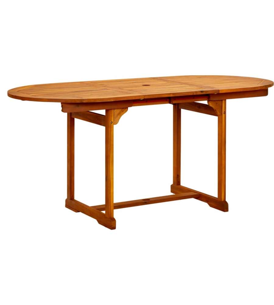 Tavolo da Pranzo per Esterni (120-170)x80x75 cm in Legno Acacia 316567
