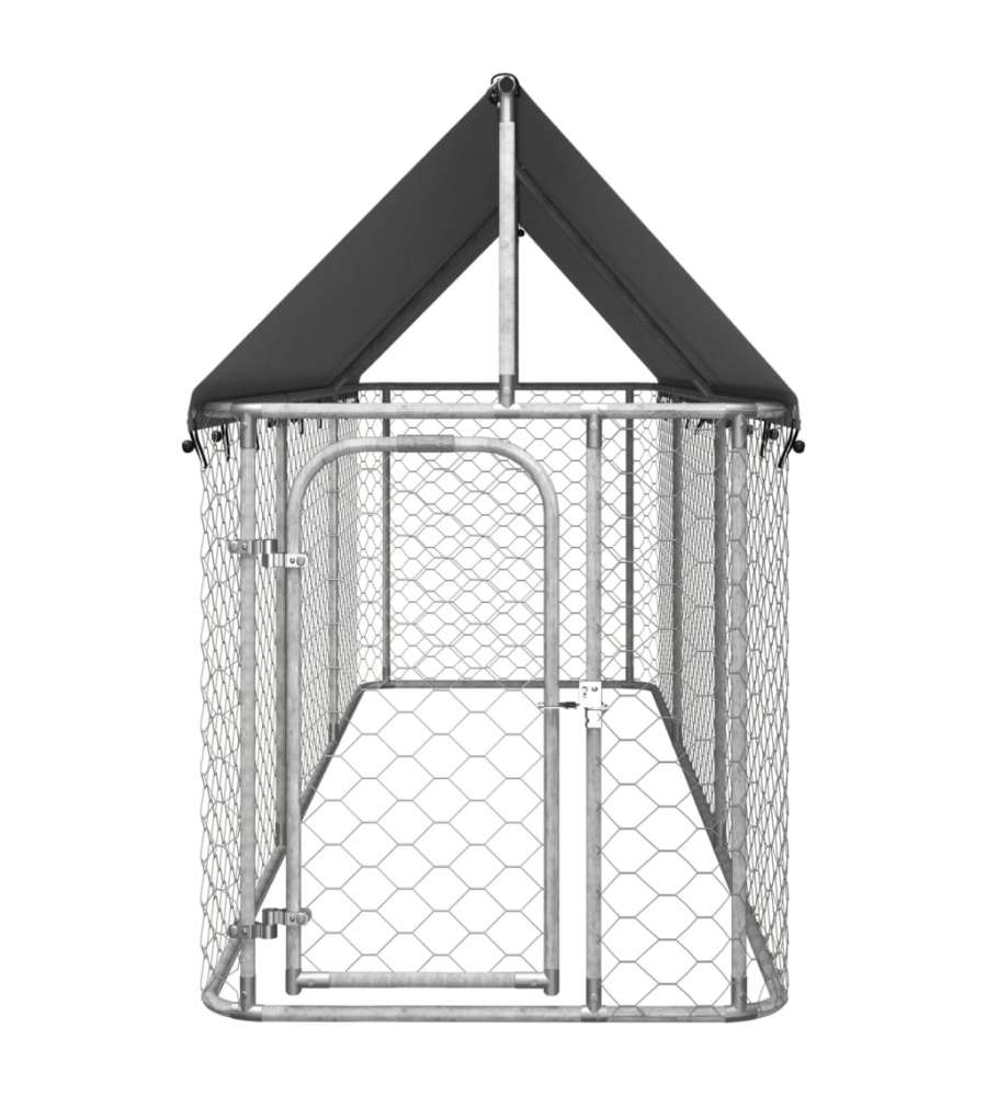 Gabbia per Cani da Esterno con Tetto 400x100x150 cm