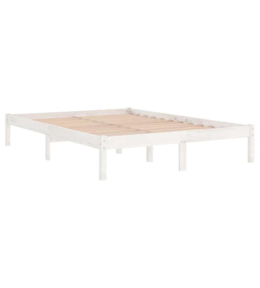 vidaXL Giroletto in Legno Massello di Pino Bianco 140x200 cm