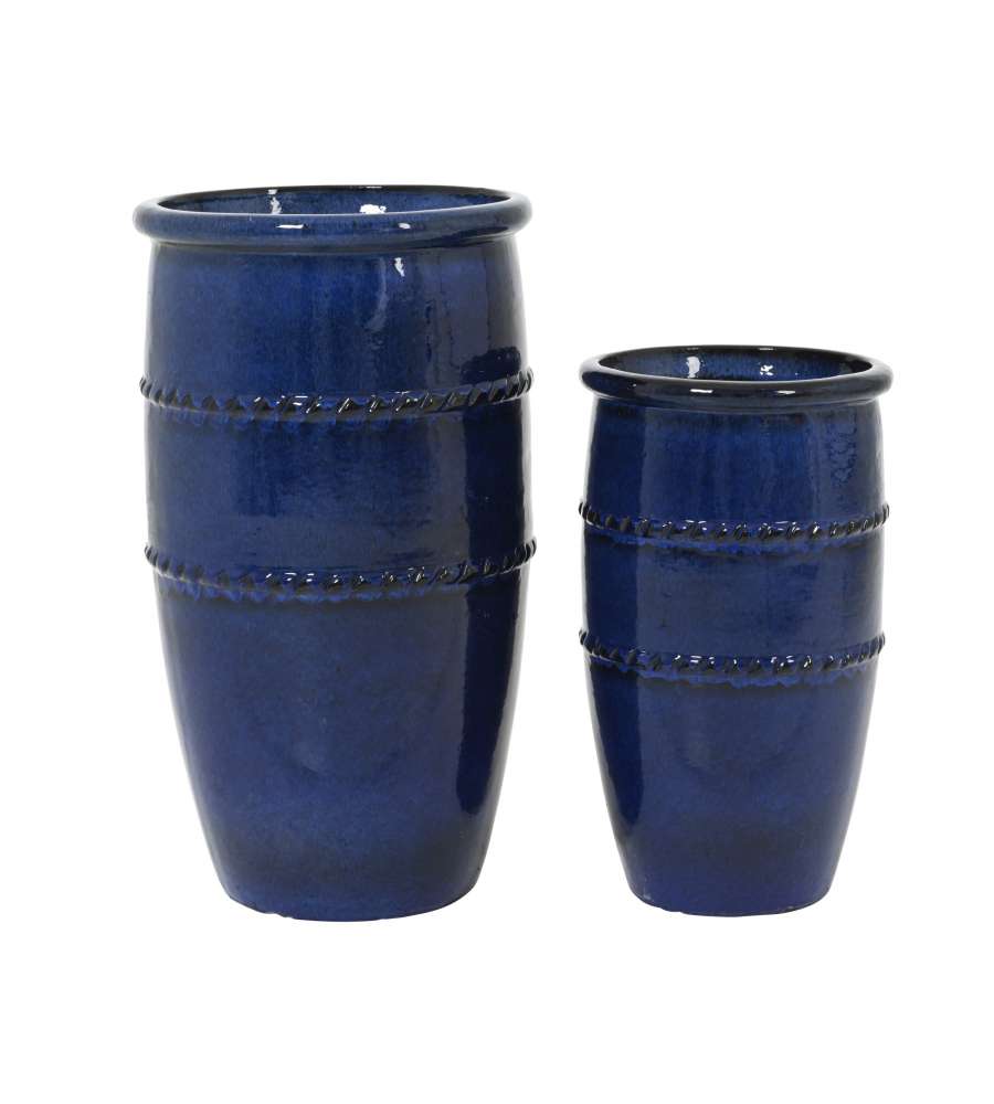 Lucia Vaso per Piante Cilindrico Blu Terracotta �45 cm H79 cm