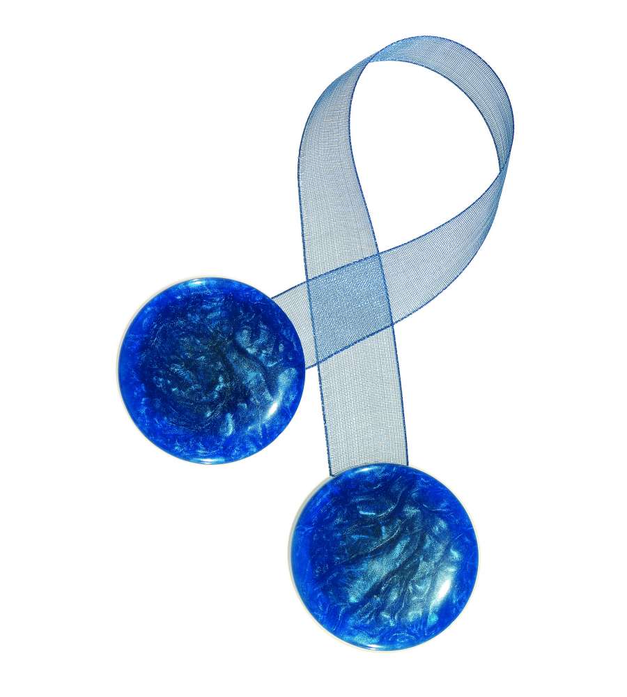 Calamita Bottone Azzurro Grande (Con Nastro)