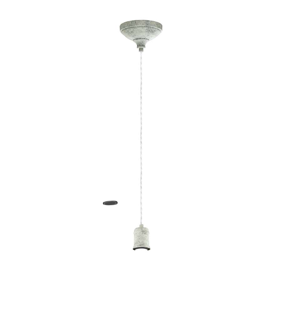 Sospensione Yorth  12,5 x 200 cm 60W E27 Grigio Cavo Bianco