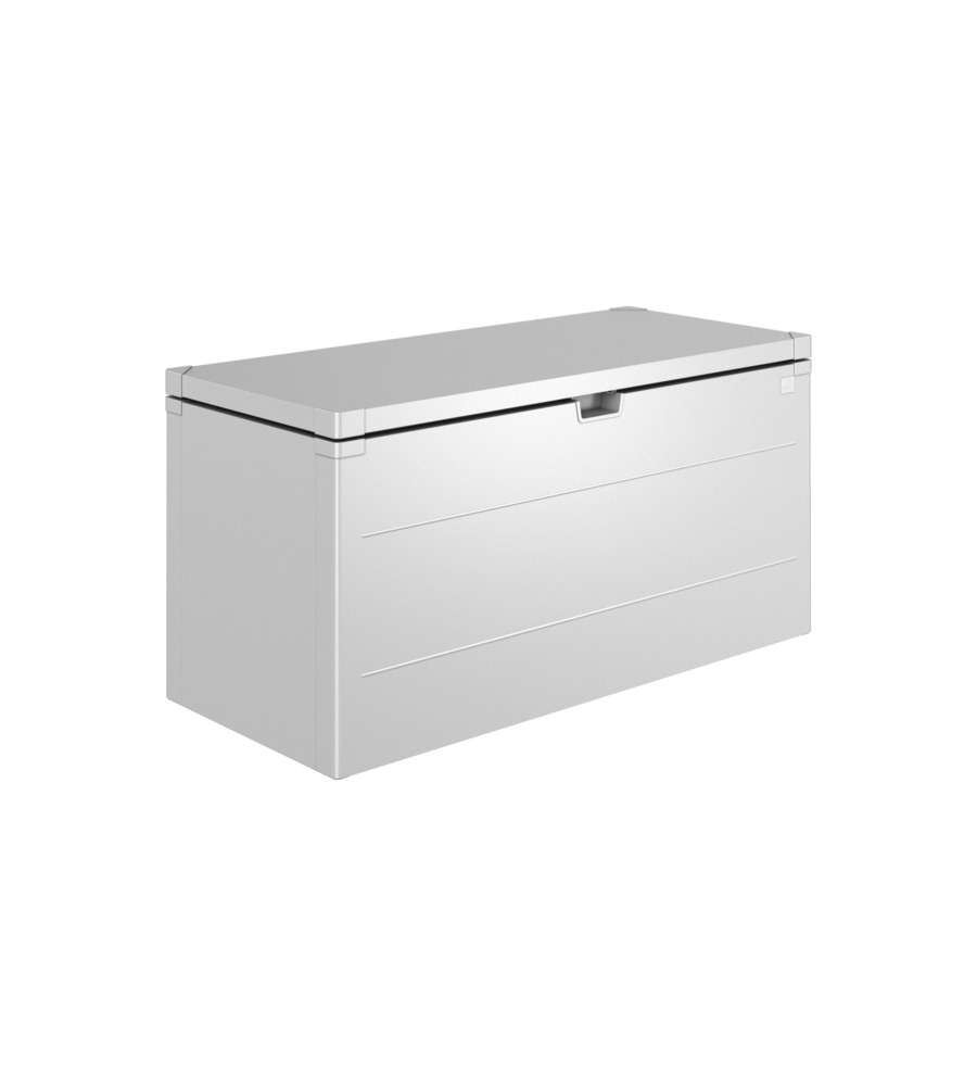 Baule da esterno Stylebox 140 in acciaio zincato colore argento metallizato