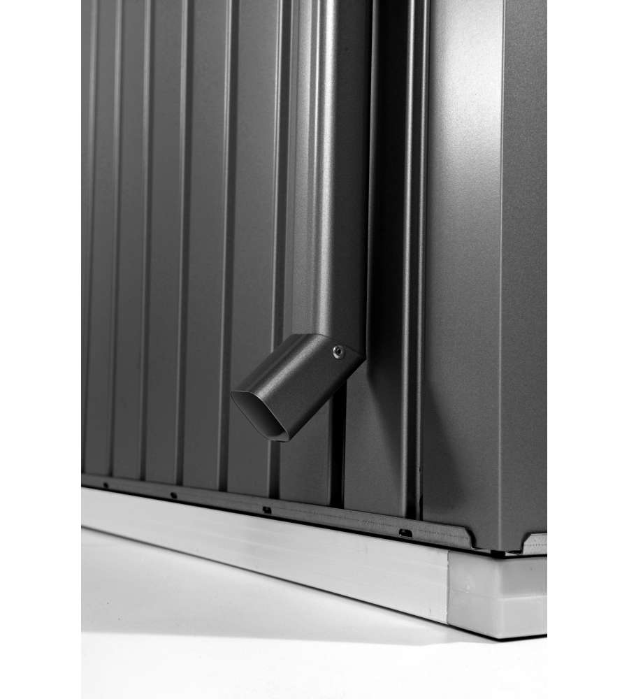 Tubi pluviali per Casetta HighLine grigio scuro metallizzato, 2 unit