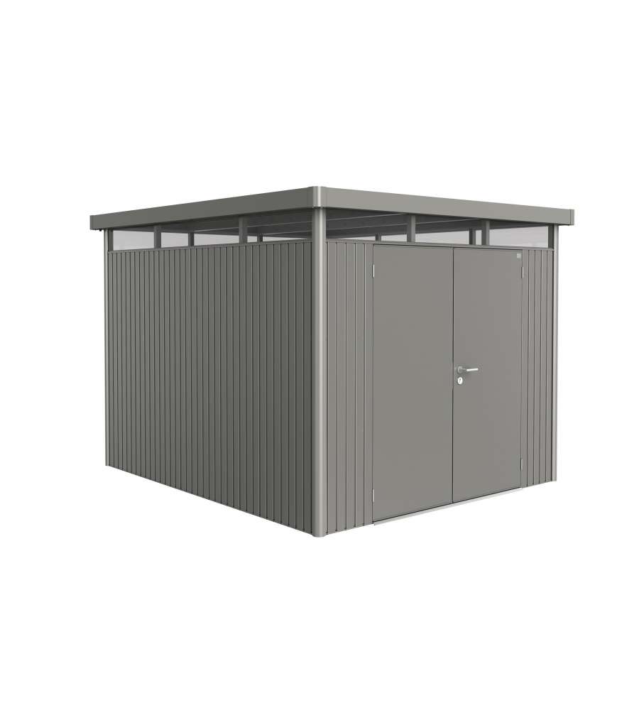 Casetta HighLine Misura H5 grigio quarzo metallizzato, porta a due battenti