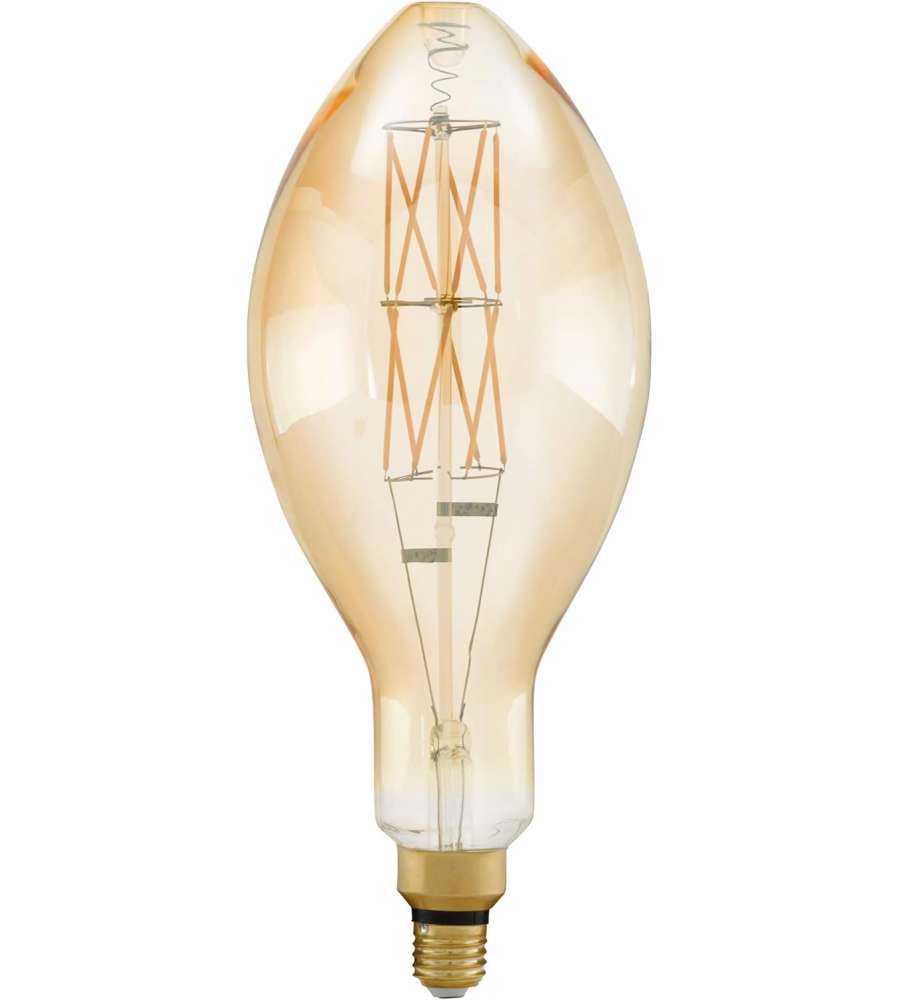 Lampadina LED Oliva Big Size Dimmerabile con filo ambra E27 8W