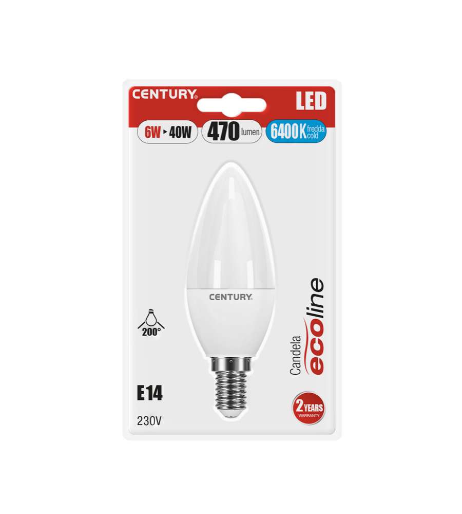 Lampada Classica Led Ecoline Candela 6W