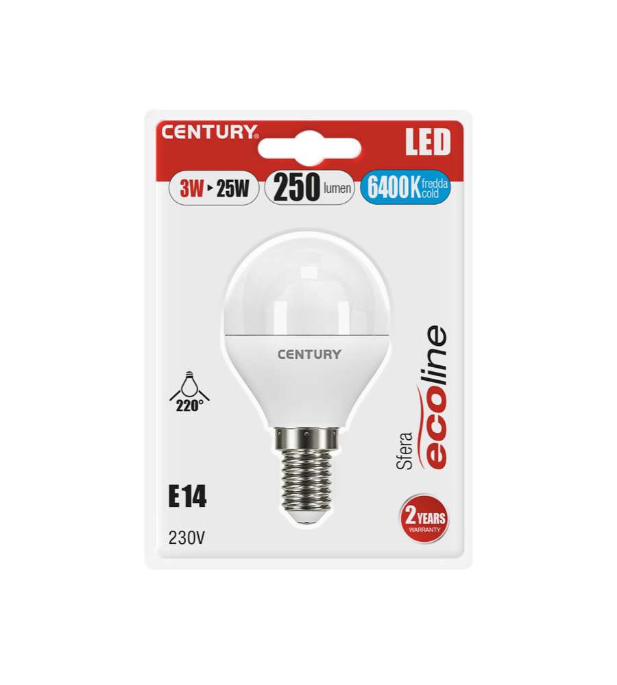 Lampada Classica Led Ecoline Sfera - 3W