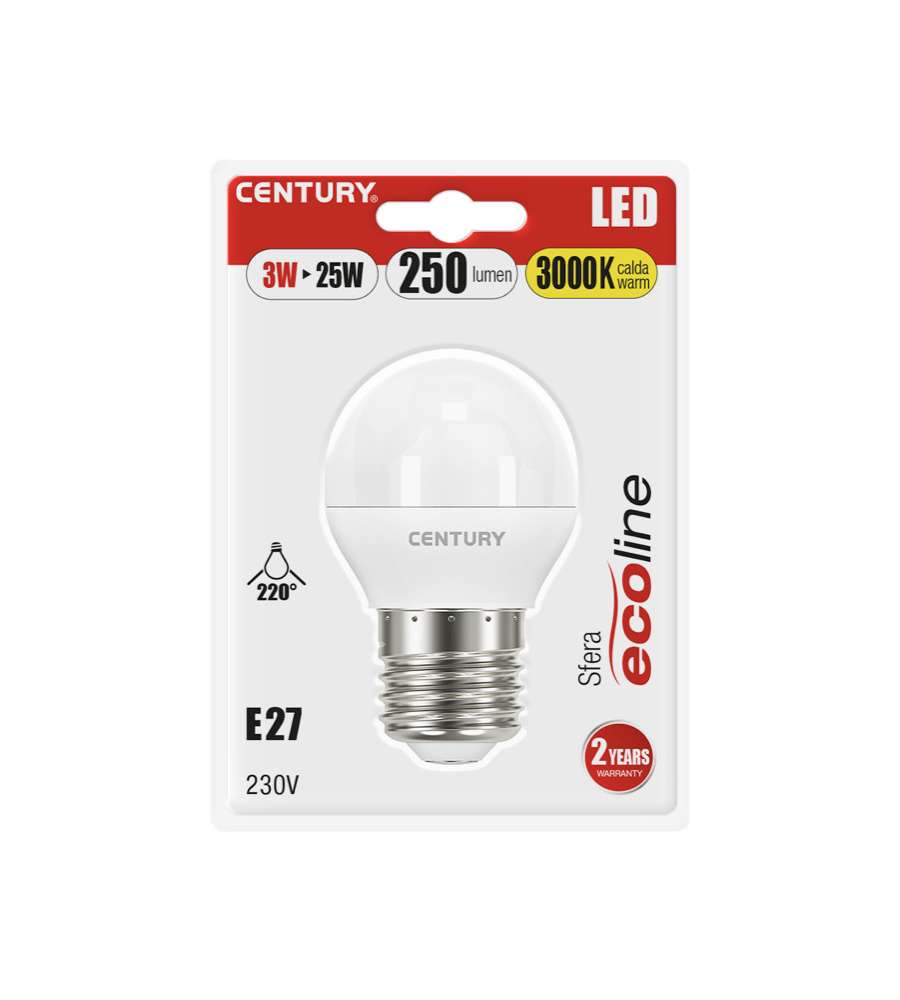 Lampada Classica Led Ecoline Sfera 3W
