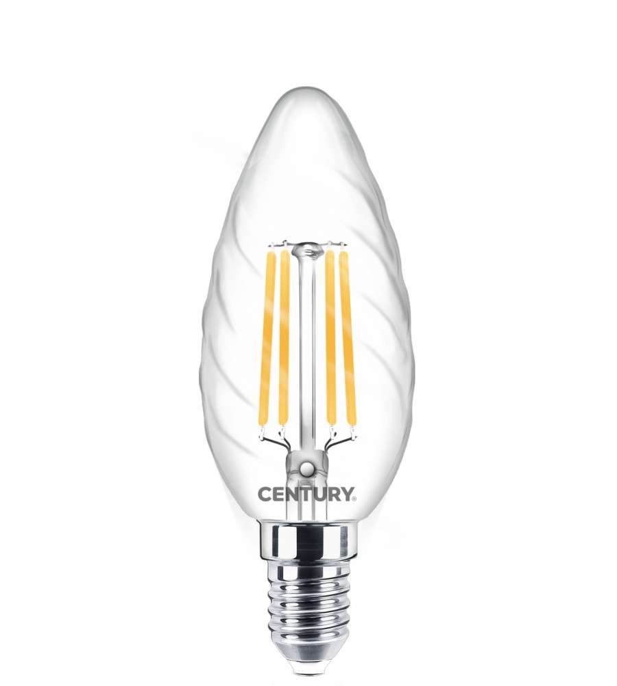 Lampadina filamento led incanto tortiglione chiara 4w