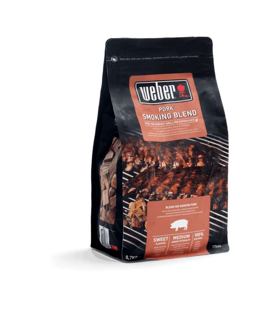 Weber Chips Affumicatura per Carne di Maiale - Mix Latifoglie e Frutta