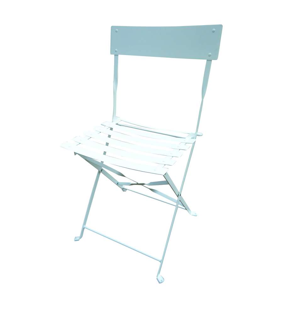 Sedia Pieghevole in Metallo Bianca - 45x45xH82cm