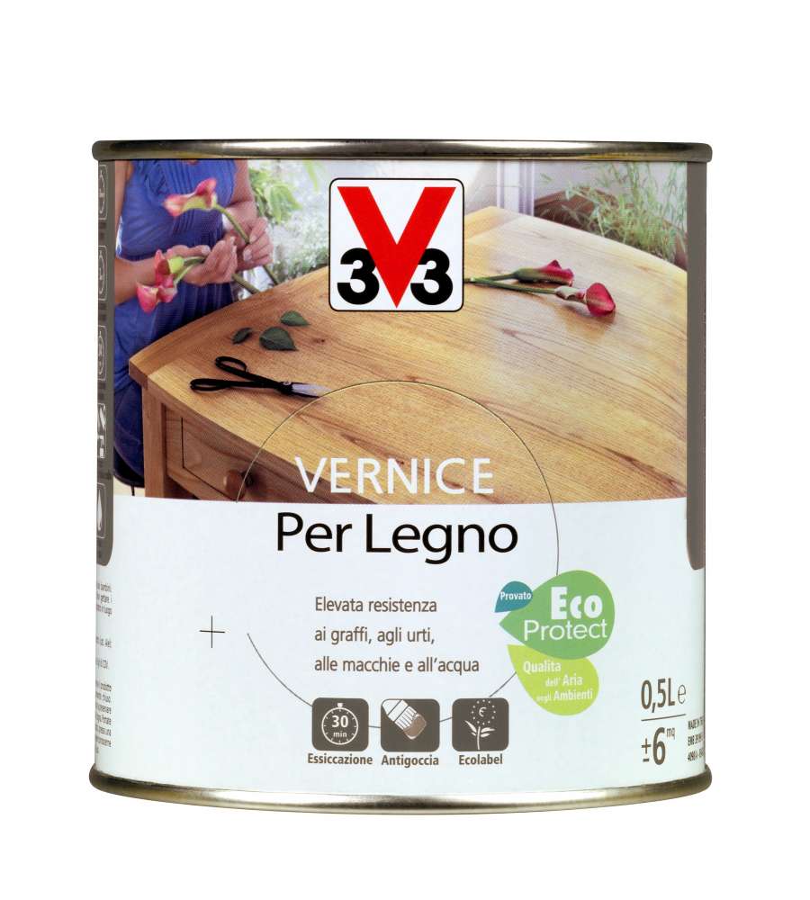 Vernice Per Legno 500 ml Mogano Brillante