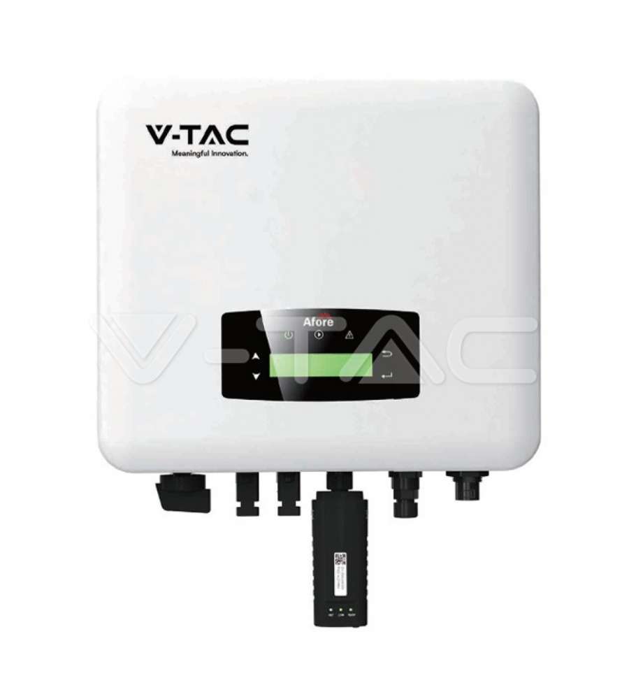 V-TAC Inverter di Rete Monofase 5kW, MPPT*2, CEI 0-21, WIFI, Garanzia 10 Anni, IP65