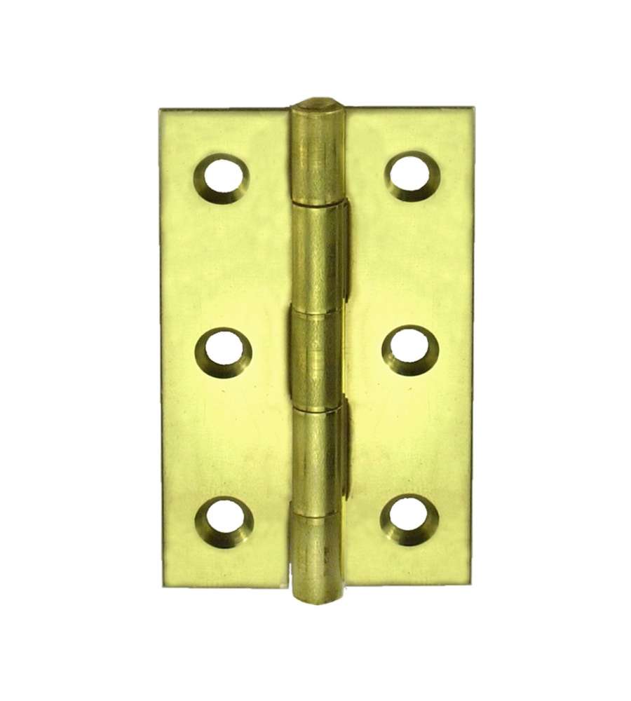 Cerniera stretta zincata gialla in acciaio 60x34 mm