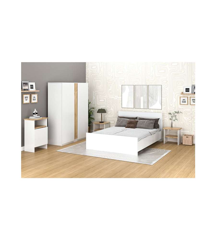 Kitwood Home Design Giroletto Matrimoniale Bianco per Letto King Size - 160x207 cm