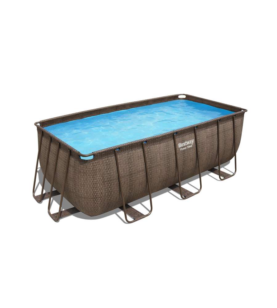Bestway Piscina Power Steel Rattan - 4.12 x 2.01 x 1.22 m