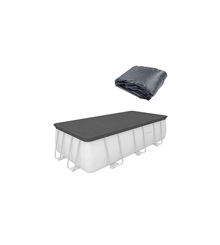 Bestway Telo per Piscina Rettangolare Steel - Grigio - 488x244 cm