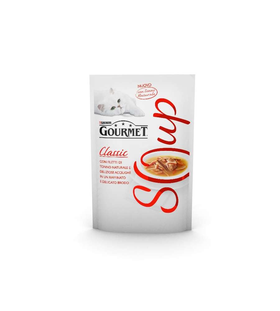 Purina Gourmet Soup Gatto Classic Tonno e Acciughe 40 g