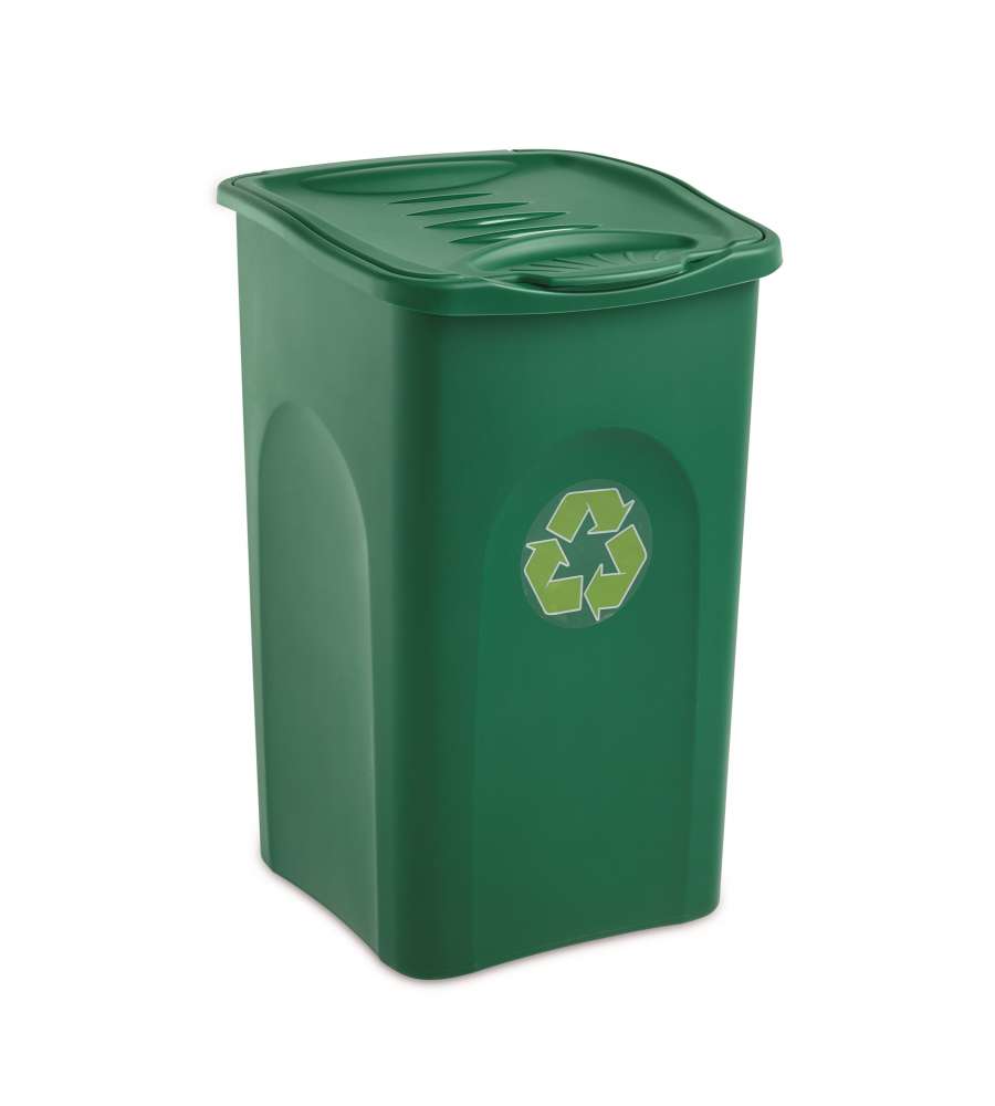 Stefanplast Pattumiera per Raccolta Differenziata - Verde - 50 l