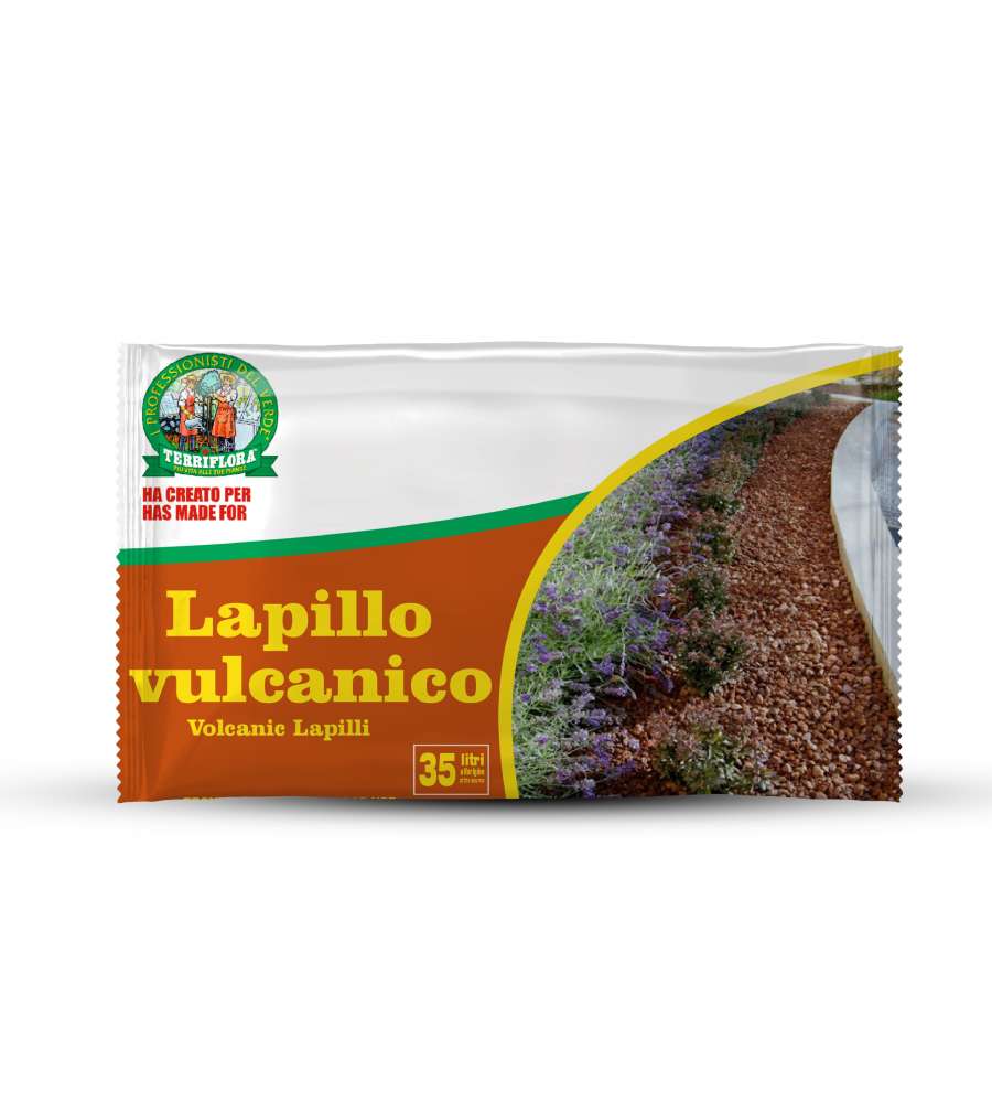 Terriflora Lapillo Vulcanico Decorativo - 35 l per Giardino e Terrazzo