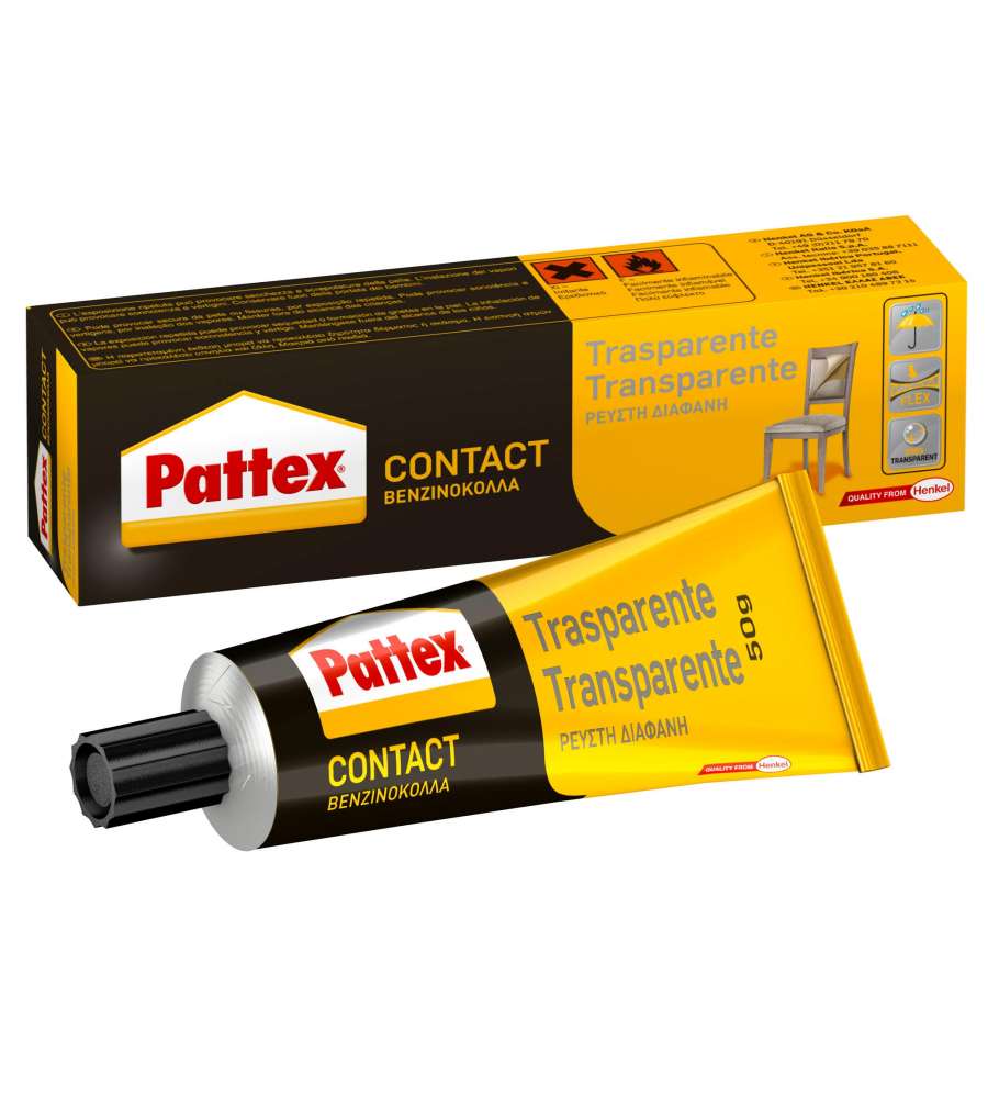 Pattex Adesivo Trasparente 50 g Tubo