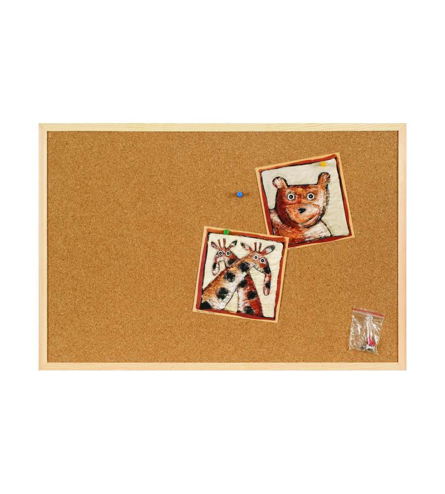 Pannello sughero con cornice 60 x 90 cm