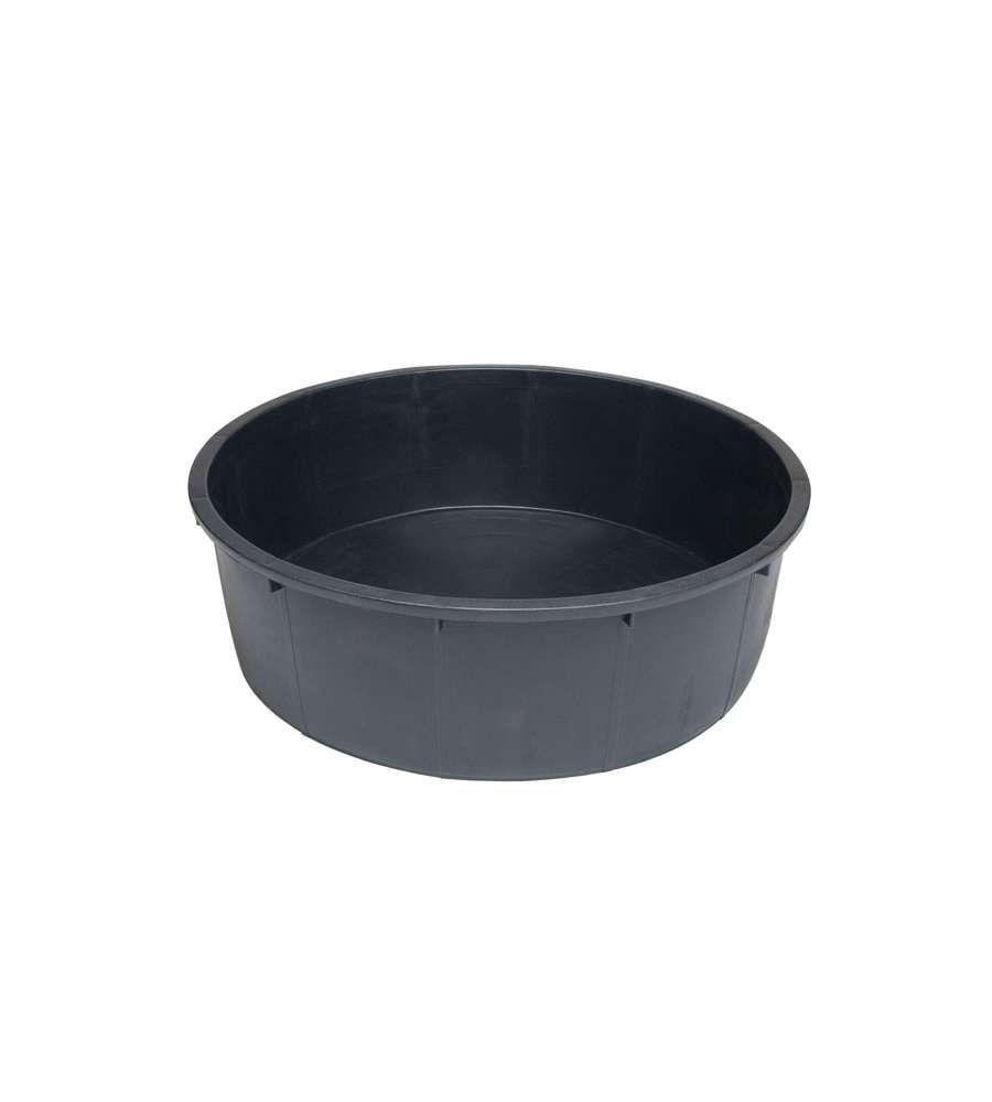 Cassa Macerie Tonda 275L in Polietilene Nero - Contenitore Resistente per Edilizia e Cantiere - ICS