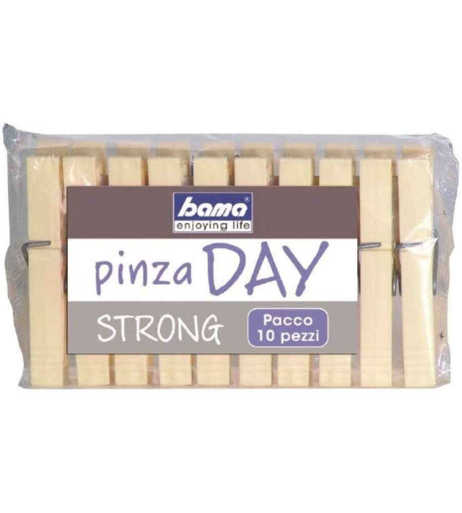 Confezione 10 pinze da bucato Day Bama