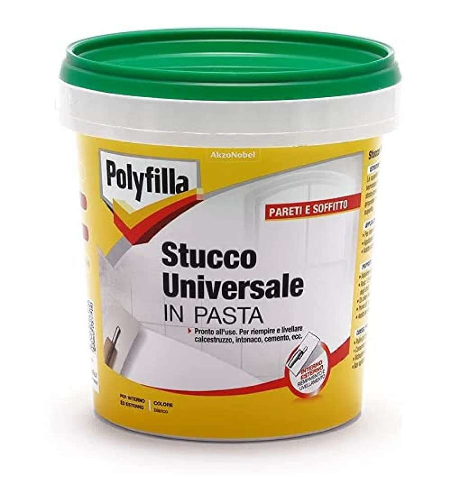 Polyfilla Stucco Universale 1 kg - Pronto all'Uso per Riparazioni Interni ed Esterni