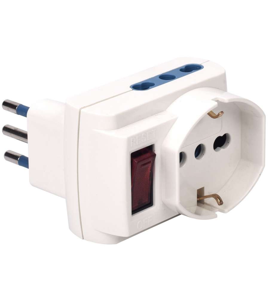 Adattatore 3 prese con interruttore