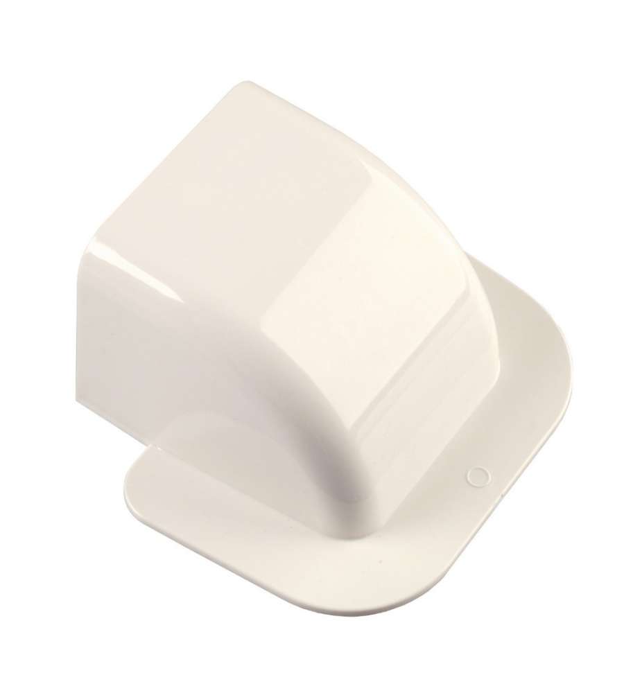 Raccordo curvo per canale condizionamento - 80x60 mm Avorio