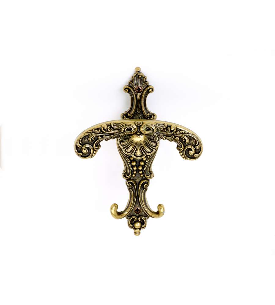 Portabito stile antico in metallo colore bronzo