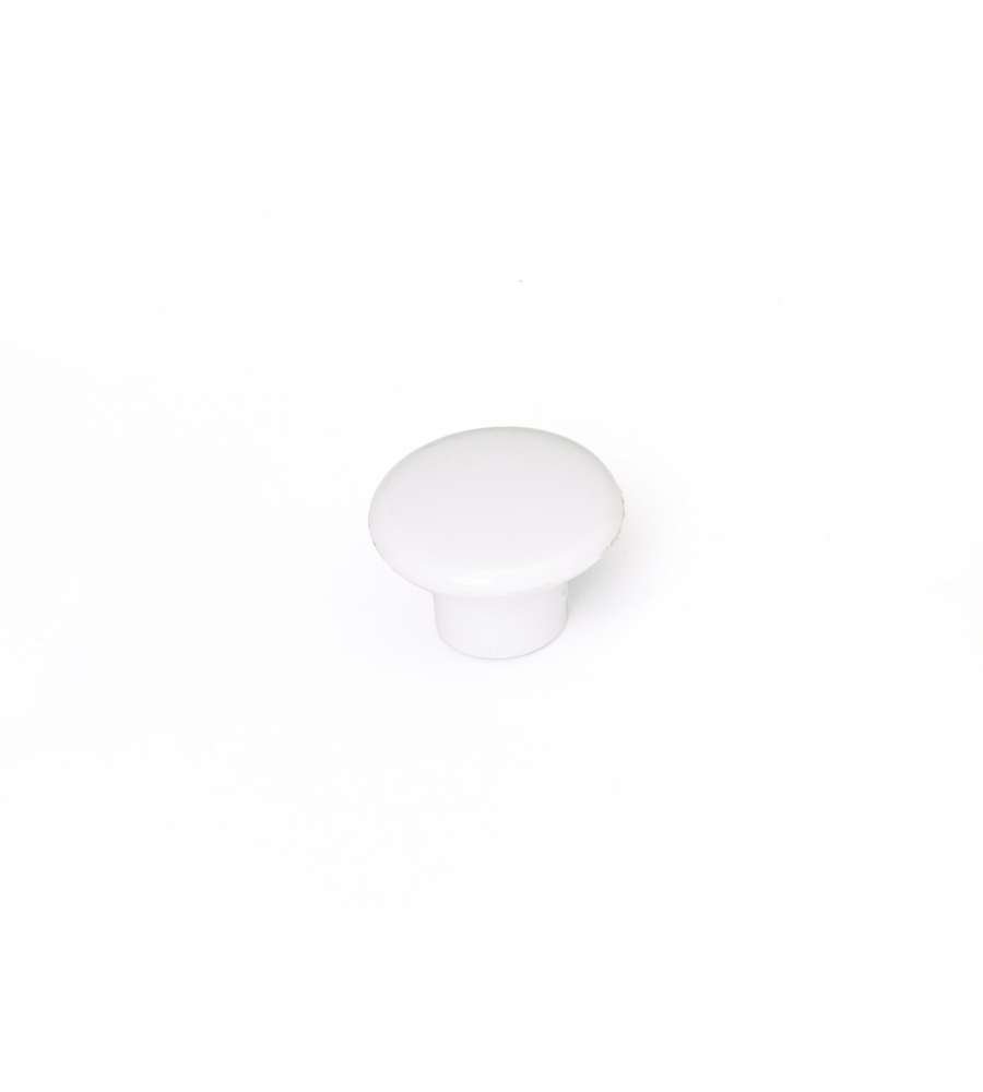 Pomolo in plastica bianco diametro 30 mm