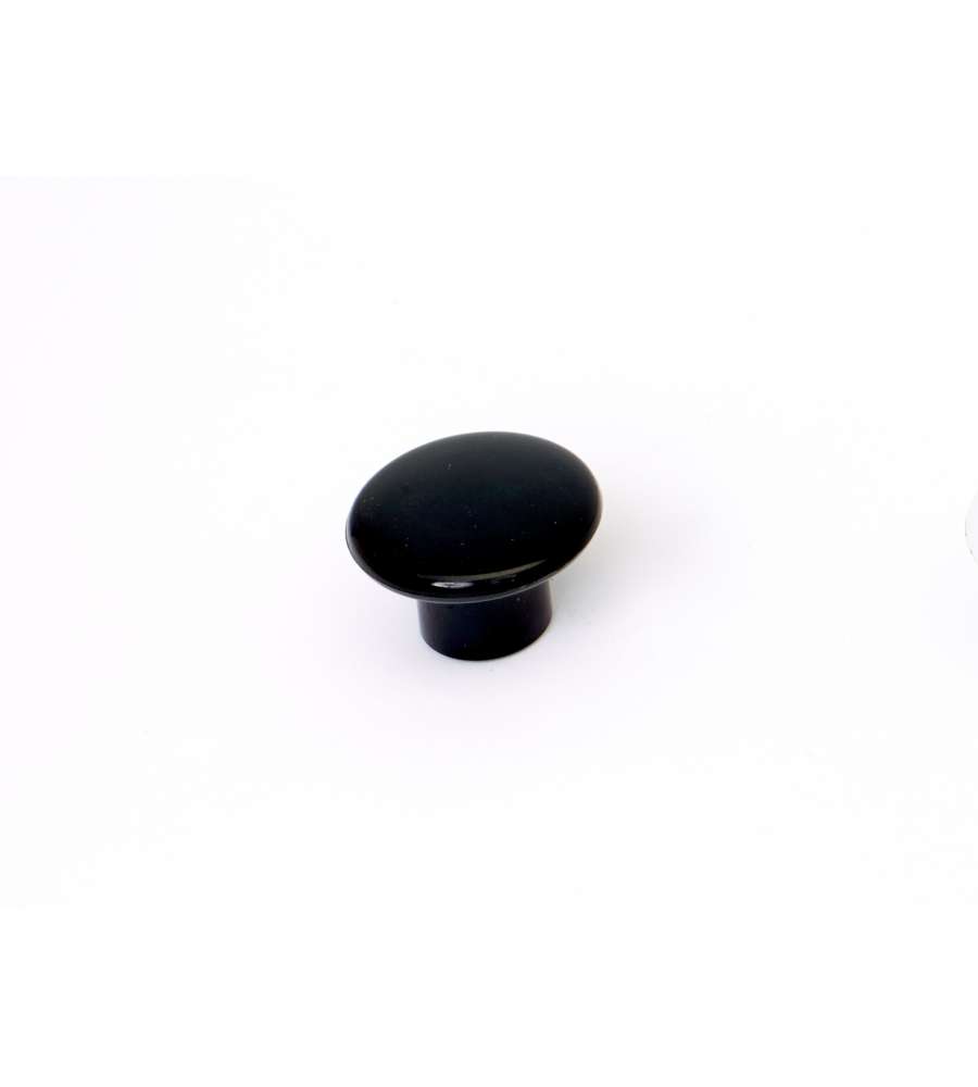 Pomolo in plastica nero diametro 30 mm