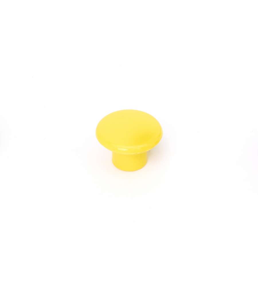 Pomolo in plastica giallo diametro 30 mm