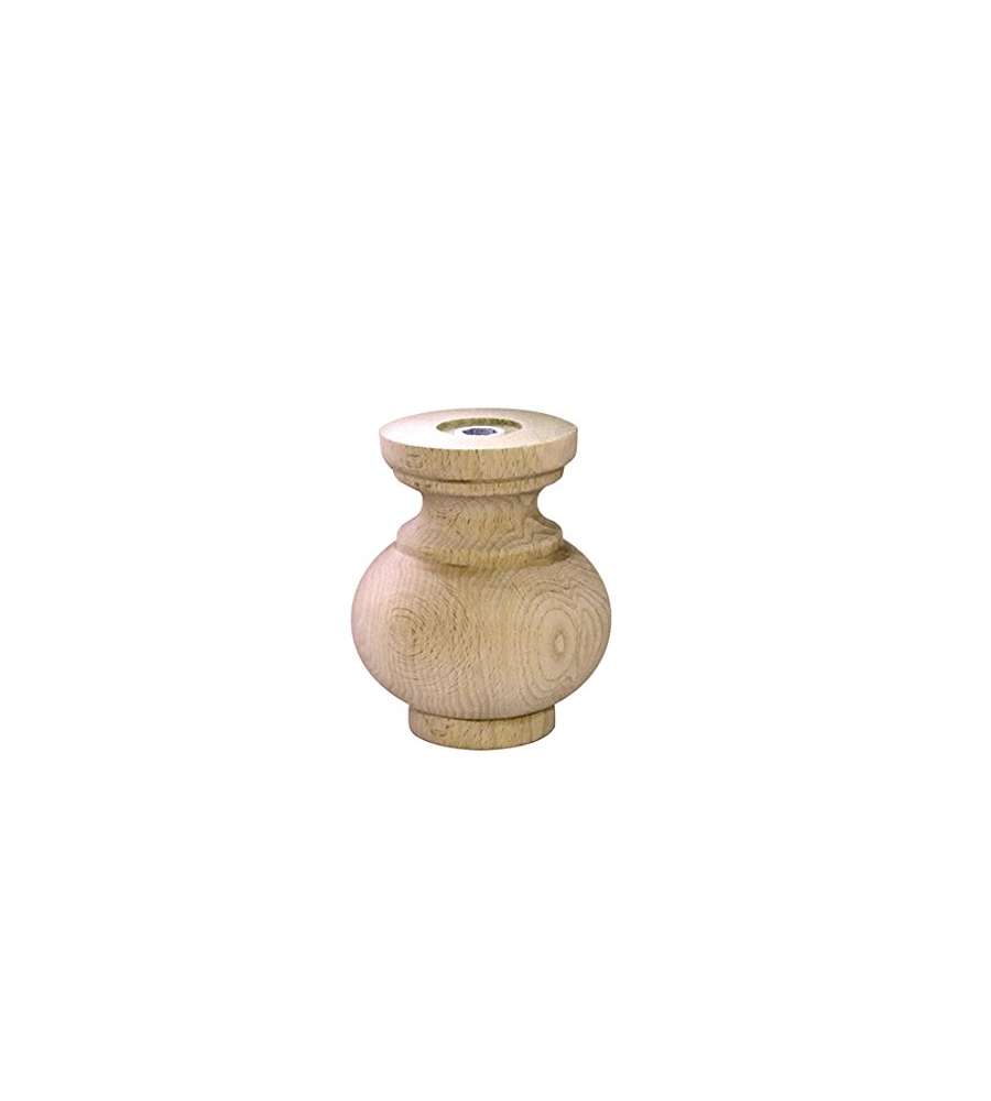 Piedino in Legno Dekor - Grezzo -  53 mm, H 60 mm