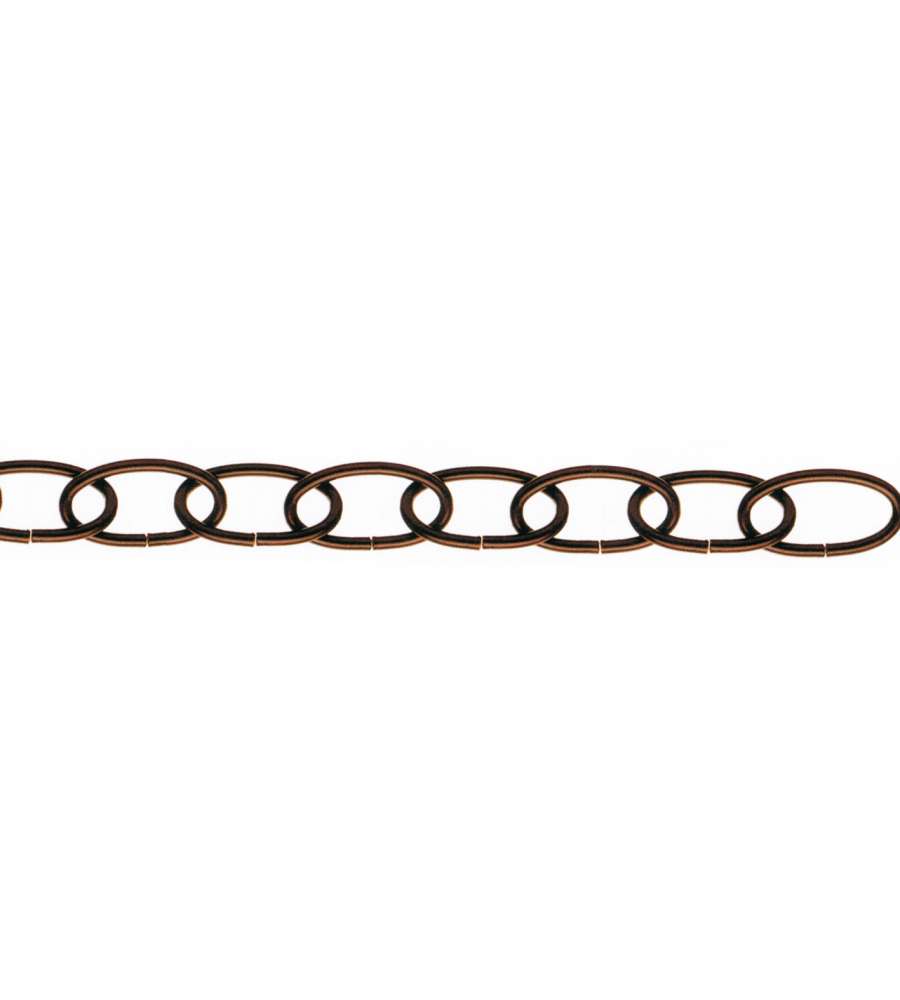 Catena ornamentale ovale  2,8 mm. in acciaio brunito