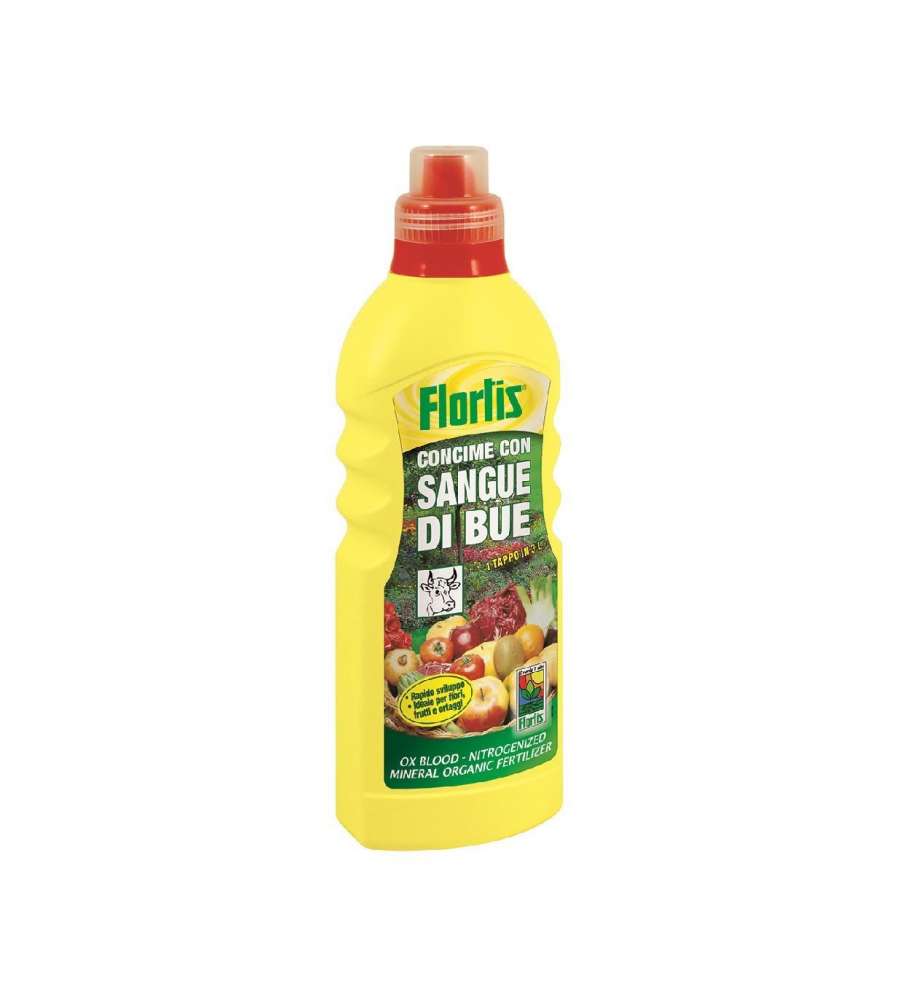 Concime Liquido Flortis Sangue di Bue 1150 g - Crescita Rapida per Fiori, Ortaggi e Frutti
