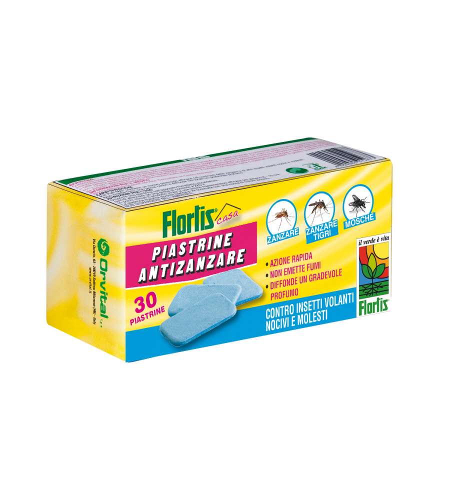 Flortis Piastrine Antizanzare - 30 Pezzi