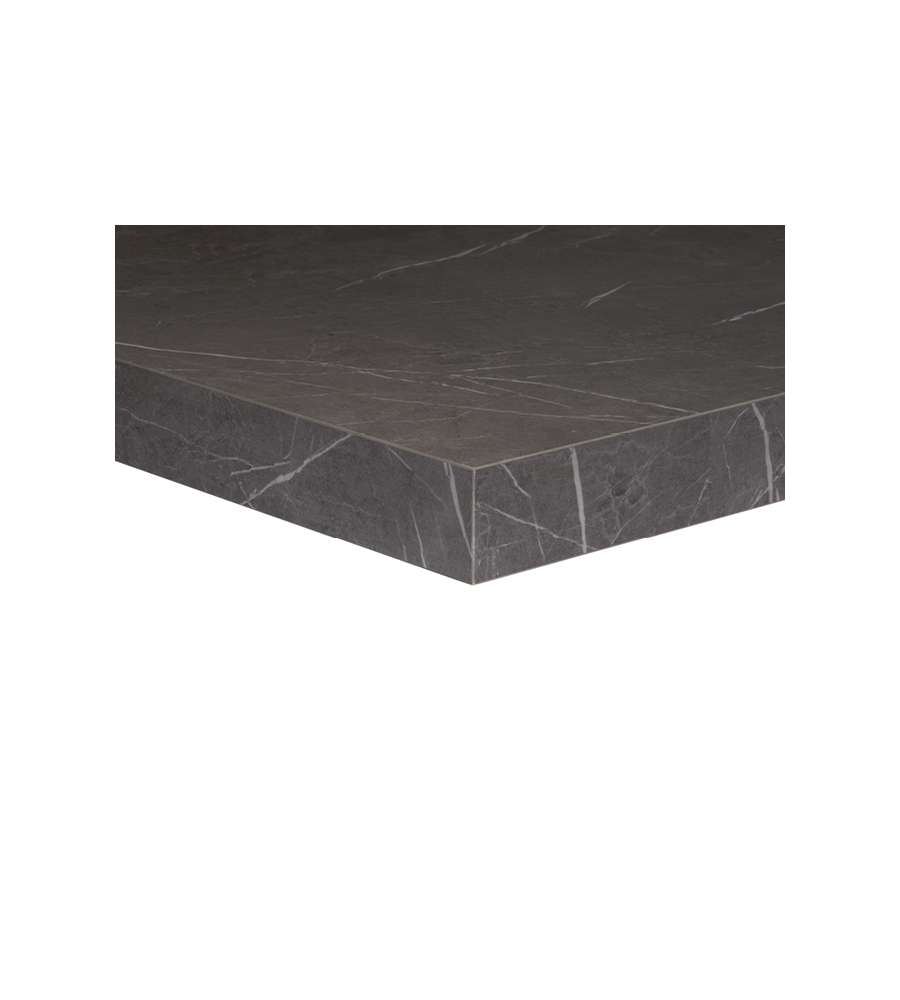 Top bagno marmo nero venato mm. 59x1202x490