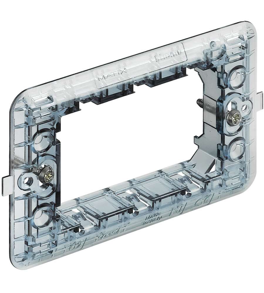 Bticino Supporto placca trasparente 3 moduli Matix