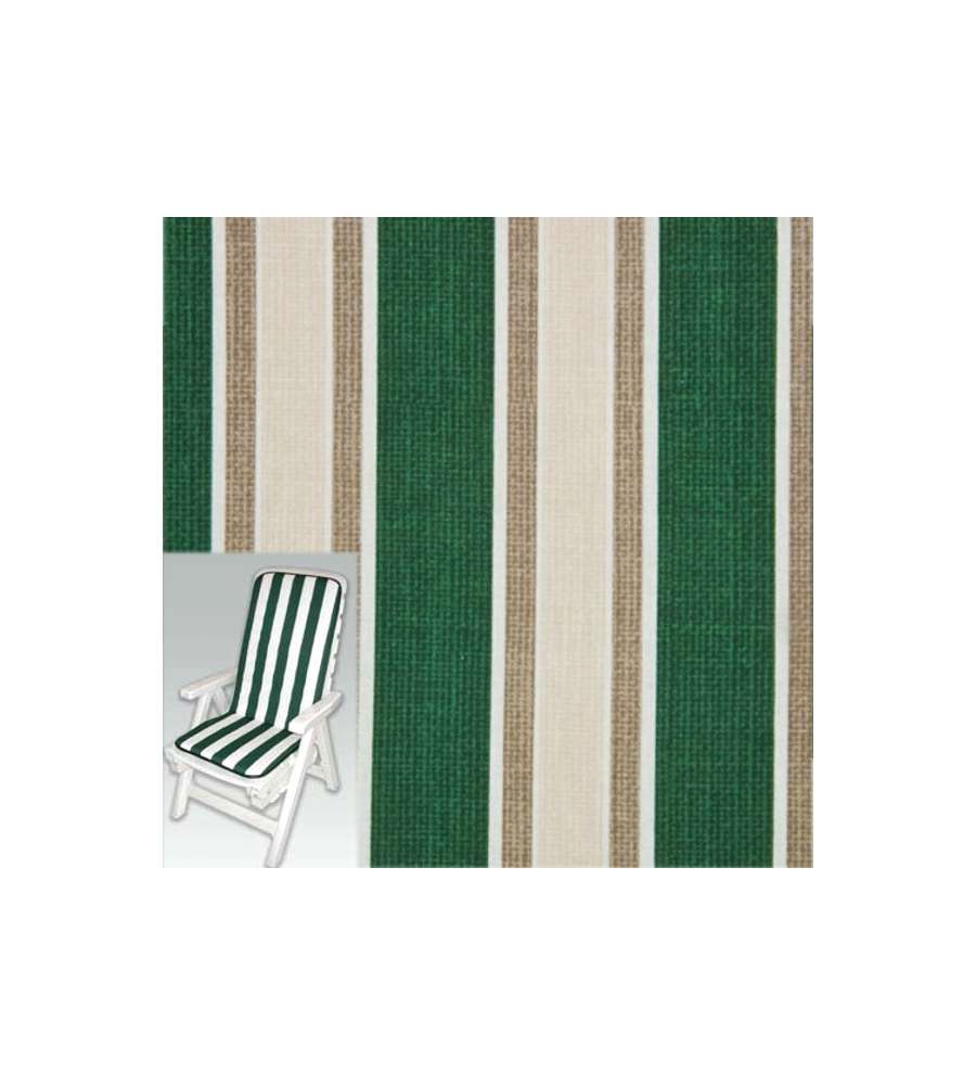 Cuscino sedia multiriga verde 70+42 x 44 x 3 cm