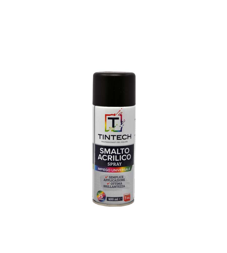 Tintech Smalto Acrilico Spray - Nero Opaco - 400 ml