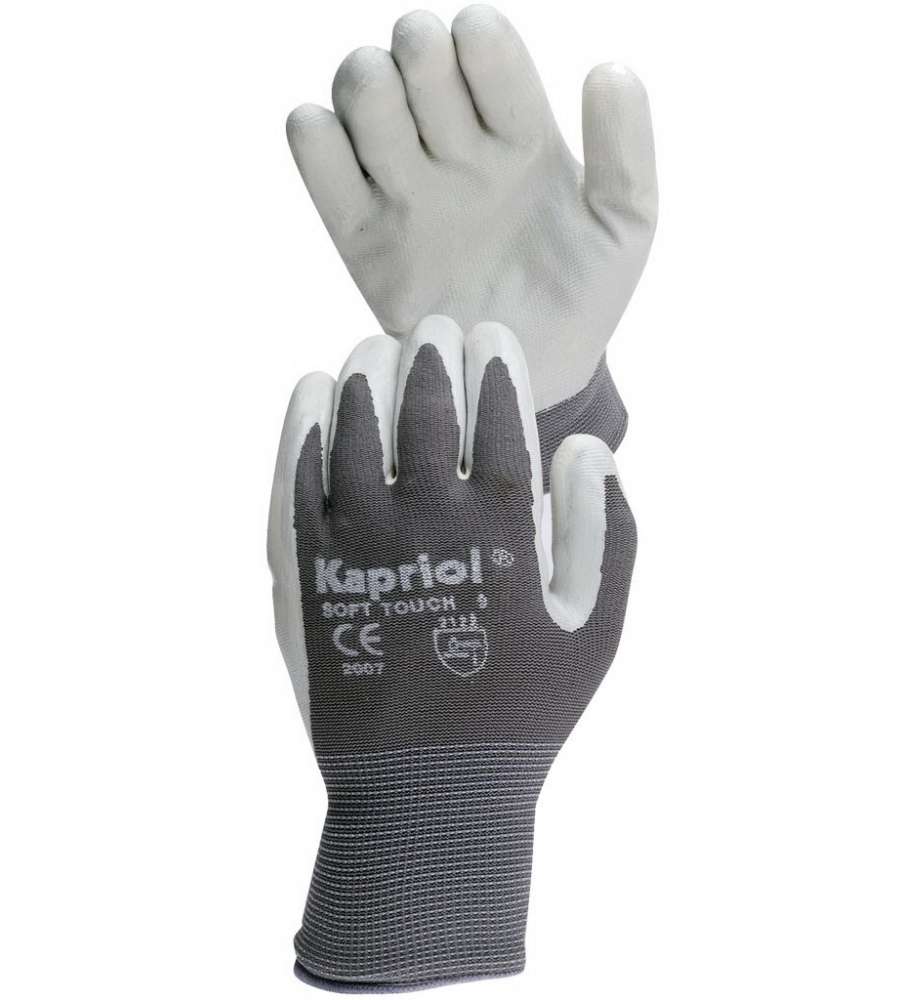 Kapriol Guanti Thin Touch Grigio Taglia 8 - Ottimo Grip e Protezione