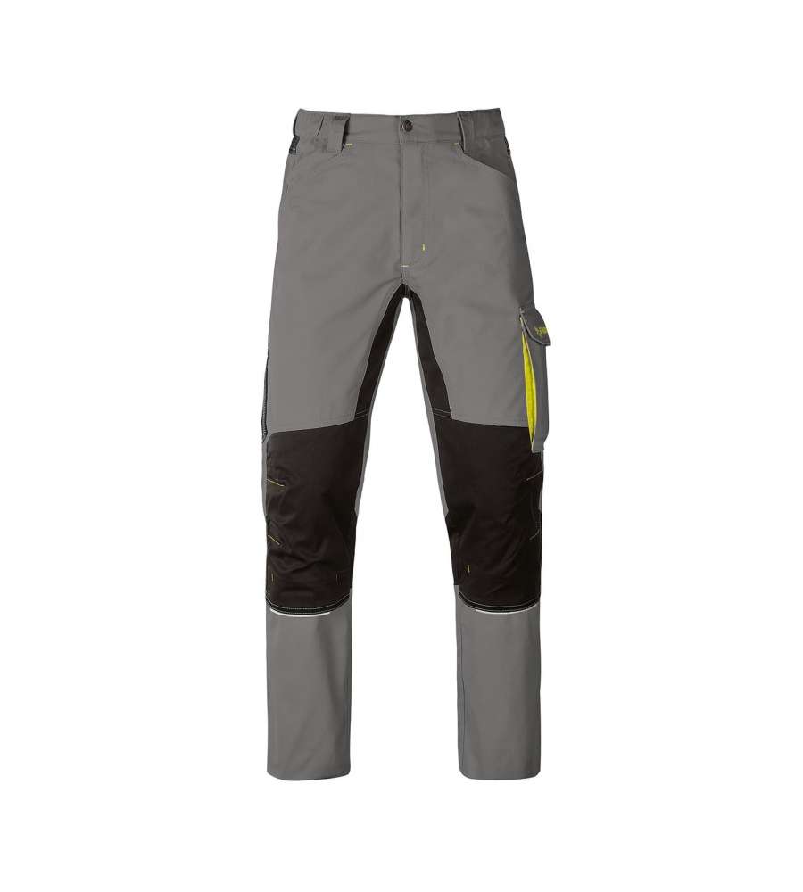 Kapriol Pantaloni da Lavoro Slim Grigio - Tessuto Resistente e Leggero - Tasche Porta Metro e Ginocchia - Taglia L