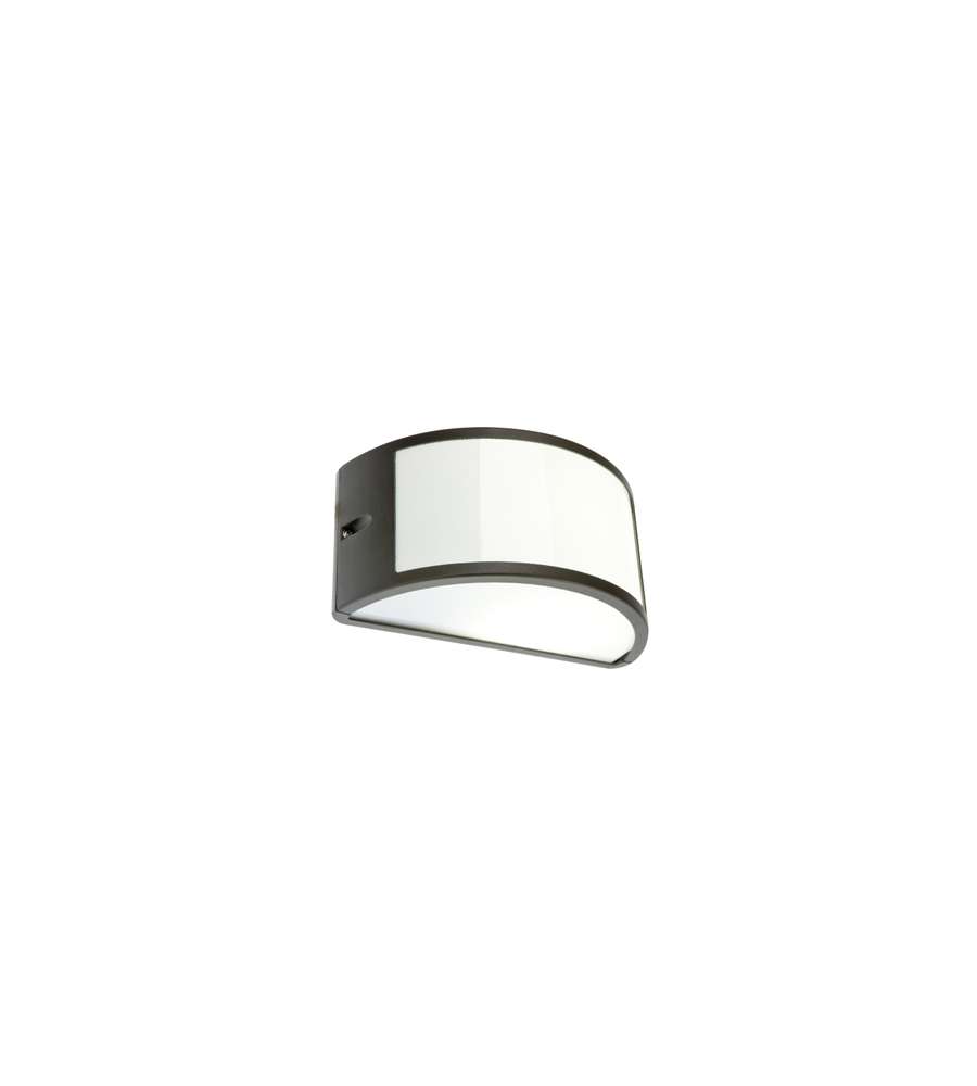 Applique da esterno Umbe Grigio E27 in alluminio IP54 - 25x13,2x12 cm