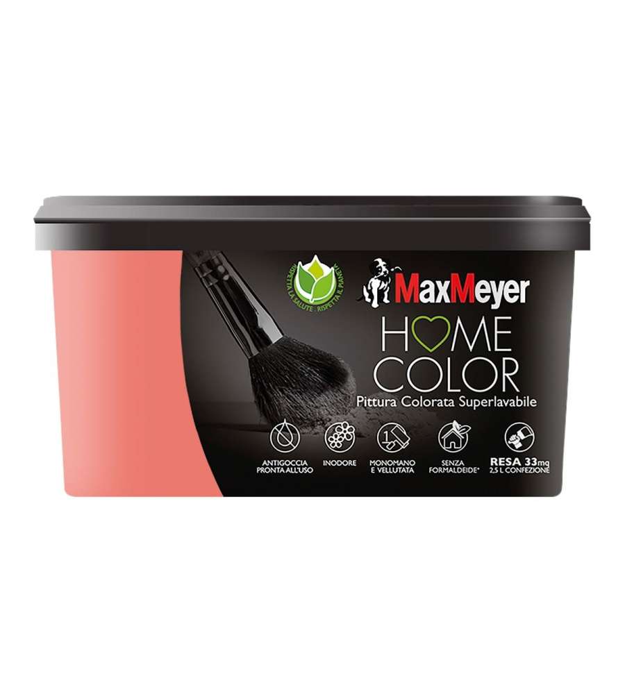 Max Meyer Idropittura Superlavabile Corallo 2.5 L - Finitura Vellutata